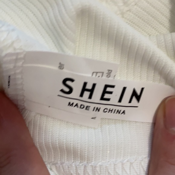 NWT Shein white tube top with front button details - Picture 5 of 6